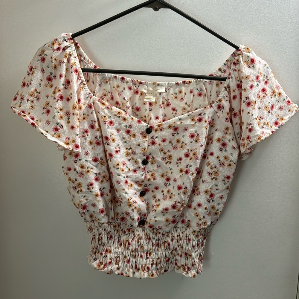 cropped floral top